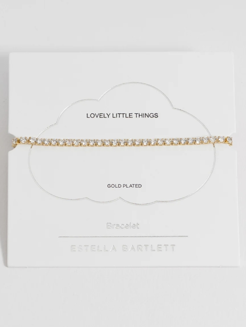 Estella Bartlett Gold Plated Crystal Tennis Bracelet